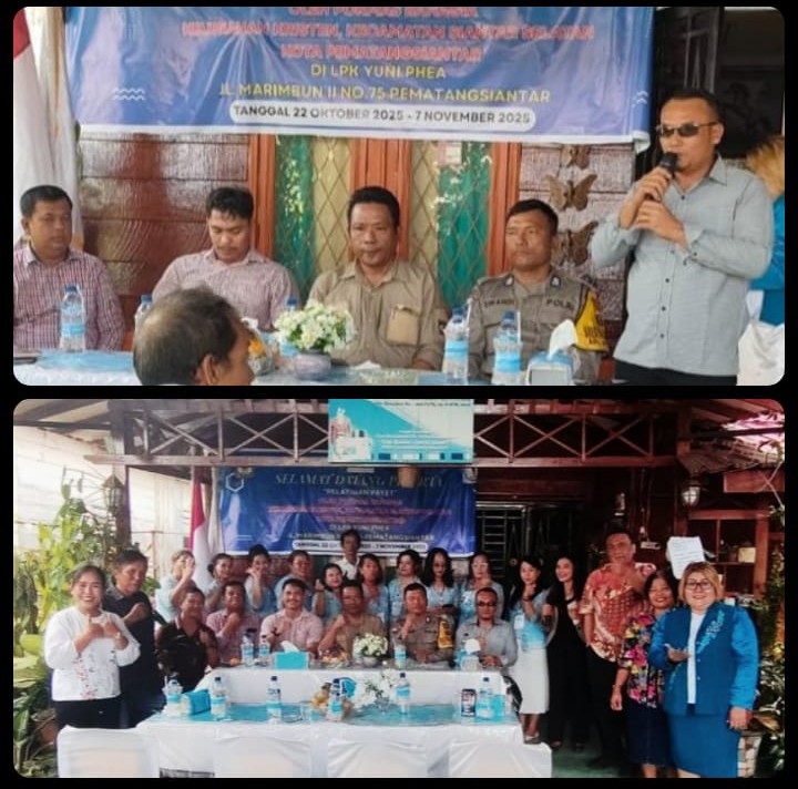 Teks Foto : foto bersama dengan peserta dan sambutan dari penanggung jawab LPK Yuni Phea.