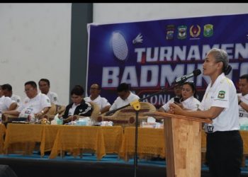 Pembukaan Turnamen Badminton KONI Cup 2025 Dibuka Langsung Kapolres Pematangsiantar.