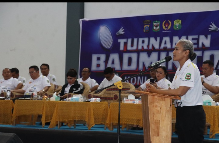 Pembukaan Turnamen Badminton KONI Cup 2025 Dibuka Langsung Kapolres Pematangsiantar.