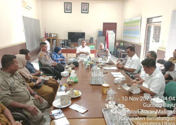 Polsek Bosar Maligas Dukung Program Ketahanan Pangan, Koordinasi Penanaman Jagung Tumpangsari di Lahan PTPN IV.