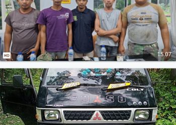 Sikap Tegas Kasat Reskrim Polres Simalungun Buahkan Hasil, 5 Bandit Pencuri TBS PTPN-4 Diringkus.