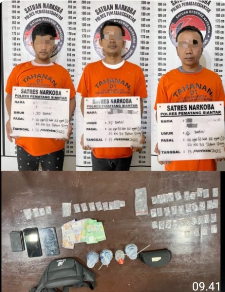 Polres Pematangsiantar Gagalkan Peredaran Narkoba di Gang Pulau Batu Amankan Sabu 18,1 Gram.