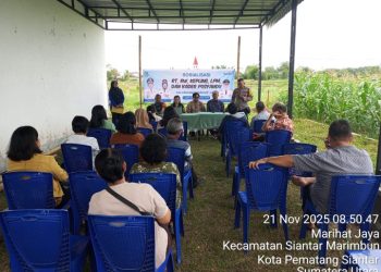 Bhabinkamtibmas Polsek Siantar Marihat Sosialisasi di Kantor Lurah Marihat Jaya.