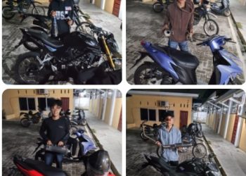 Timsus Dayok Mirah Polres Pematangsiantar, Tindak 4 Sepedamotor Knalpot Brong.