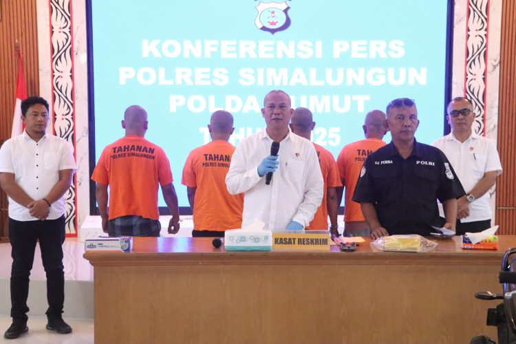 Jatanras Polres Simalungun Bongkar Sindikat Pencuri Tabung Gas, 4 Pelaku Diringkus di Medan.