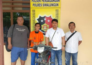 Tersangka Curanmor Tersenyum Saat Ditangkap, Kapolsek Perdagangan Tegas : "Tak Ada Ampun Bagi Pelaku Kejahatan!”.