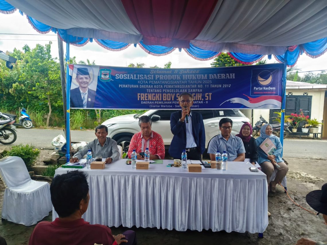 Wakil Ketua DPRD Pematangsiantar Frengki Boy Saragih Ajak Masyarakat Gurilla Peduli Sampah.