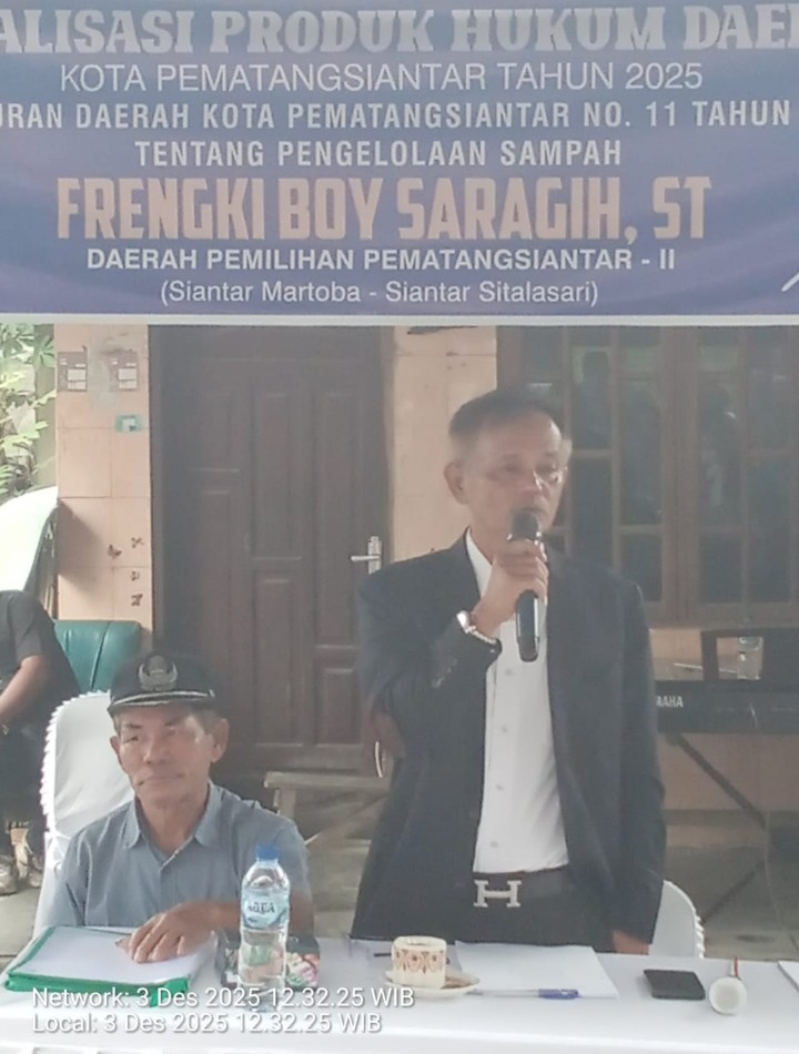 Wakil ketua DPRD Frengki Boy Saragih Gelar Sosper di Tanjung Pinggir.