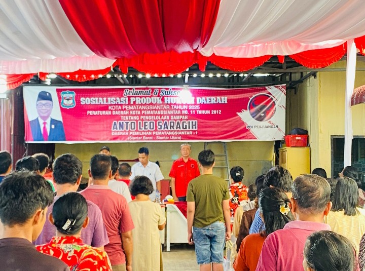 Anggota DPRD Pematangsiantar Anto Leo Saragih Laksanakan Sosper Tentang Perda Kota Pematangsiantar Nomor 11 Tahun 2012 Tentang Pengelolaan Sampah.