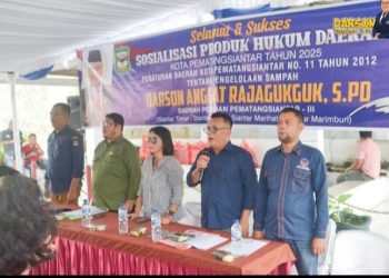 Anggota DPRD Pematangsiantar Dari Fraksi Nasdem Darson Anggiat Rajagukguk, S.Pd Laksanakan Sosper Tentang Tentang Pengelolaan Sampah.