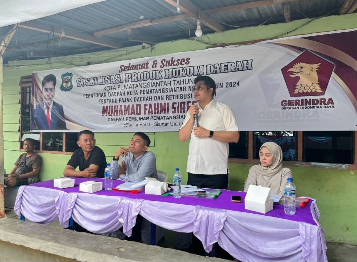 Anggota DPRD Pematangsiantar Dari Fraksi Gerindra Muhammad Fahmi Siregar, Sosialisasikan Perda Tentang Pajak & Retribusi Daerah Untuk Peningkatan PAD.