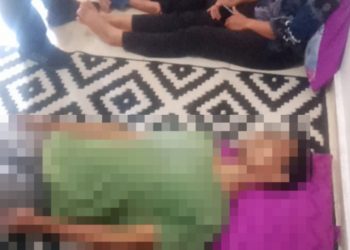 Polsek Sianțar Marihat Cek TKP Temuan Mayat Gantung Diri di Jalan Pattimura Ujung.