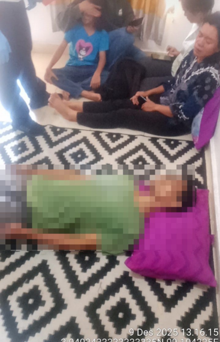 Polsek Sianțar Marihat Cek TKP Temuan Mayat Gantung Diri di Jalan Pattimura Ujung.