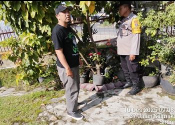 Polsek Siantar Barat Cek TKP Pencurian Meteran Air di Jalan Silimakuta.