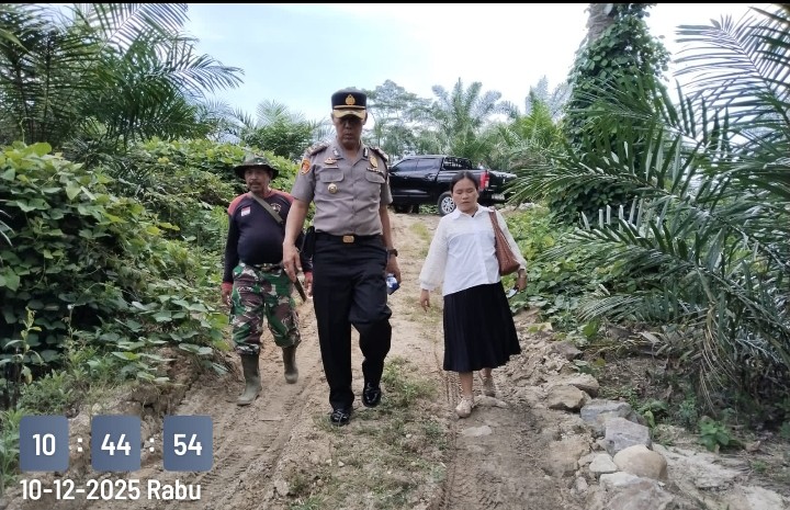 Polsek Tanah Jawa Gerebek Lokasi Tambang Ilegal di Kebun PTPN IV Balimbingan.