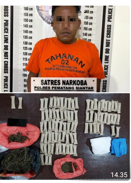 Polres Pematangsiantar Ungkap Pemilik Ganja 1,4 Kg di Gang Prima.