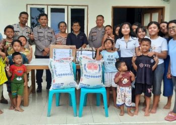 Sambut Nataru, Polres Pematangsiantar Bansos ke Panti.