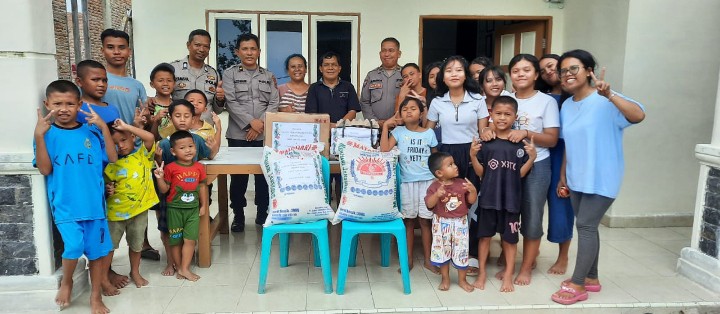 Sambut Nataru, Polres Pematangsiantar Bansos ke Panti.