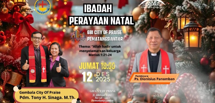 Perayaan Natal GBI COP (City of Praise) Hikmad & Meriah.