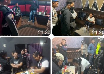 Cegah Peredaran Gelap Narkotika, Polres Pematangsiantar Razia Tempat Hiburan Malam.