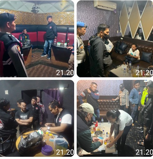 Cegah Peredaran Gelap Narkotika, Polres Pematangsiantar Razia Tempat Hiburan Malam.