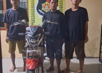 Geng Remaja Gasak Motor CBR Korban yang Dianiaya, Tiga Pelaku Berhasil Diringkus Polsek Perdagangan.