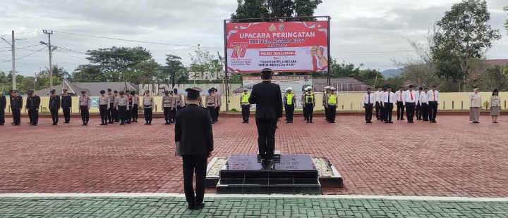 Polres Simalungun Gelar Upacara Hari Bela Negara Ke - 77, Kapolres : Wujudkan Semangat Bela Negara dalam Tindakan Nyata.