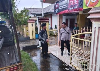 Tindak Lanjuti Laporan Masyarakat, Polsek Siantar Martoba Cek TKP di Jalan Handayani.