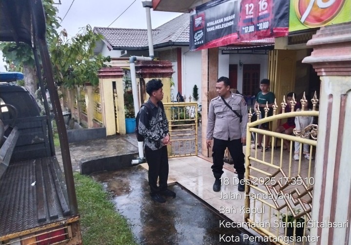 Tindak Lanjuti Laporan Masyarakat, Polsek Siantar Martoba Cek TKP di Jalan Handayani.