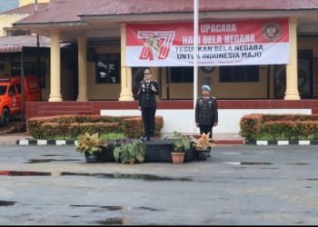 Kapolres Pematangsiantar Pimpin Upacara Bela Negara Ke - 77 Tahun 2025.