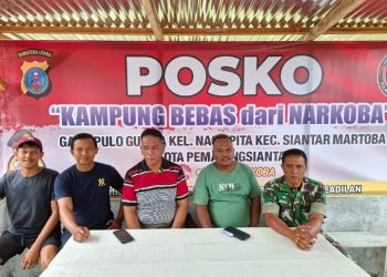 Polres Pematangsiantar Tempatkan Personil di Pos Kampung Bebas Dari Narkoba Gang Pulo Kumba.
