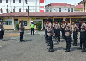 Polres Pematangsiantar Terima 15 Baja BKO Polda Sumut Pembekalan Tugas Ops Lilin Toba 2025.