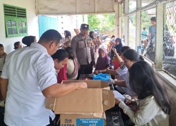 Bhabinkamtibmas Polsek Siantar Marihat Monitoring Kegiatan Posyandu Bugenfil di Sidomulyo.