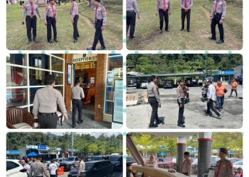 33 Personel Sat Pam Obvit Jaga Bank, Kebun, & Wisata : Simalungun Aman Dari Subuh Hingga Malam.