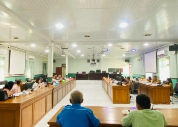 Wakil Ketua DPRD Pematangsiantar Ir. Daud Simanjuntak, MM Pimpin Rapat Penjadwalan Paripurna I DPRD Kota Pematangsiantar.