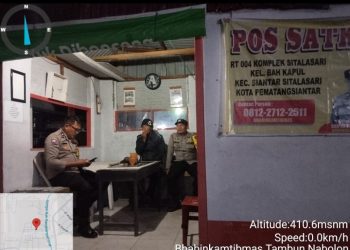 Bhabinkamtibmas Polsek Siantar Martoba Laksanakan Saling di Jalan Sitalasari.