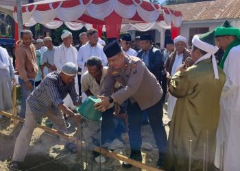 Wakapolres Simalungun Hadiri Groundbreaking Rumah Tahfiz Quran Haji Sugiat Santoso.