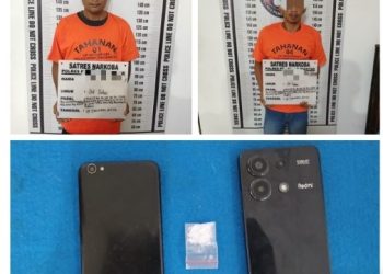 Polres Pematangsiantar Tangkap Dua Terduga Pemilik Sabu 1,35 Gram di Jalan Singosari.