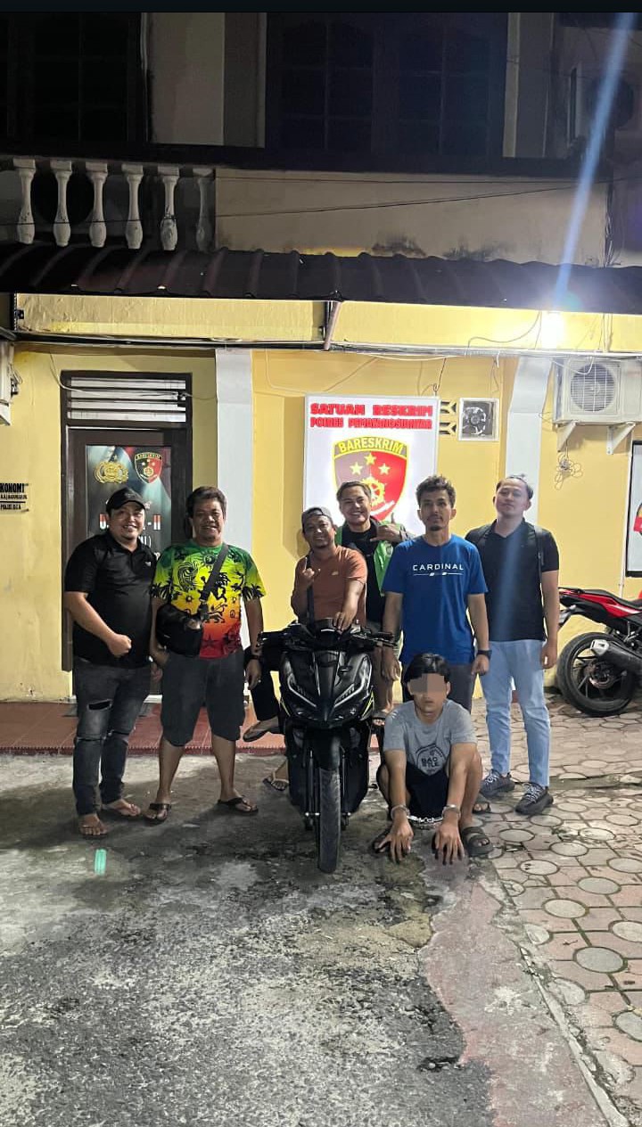 Polres Pematangsiantar UngkapPelaku Penggelapan Sepedamotor.