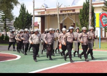 Polres Simalungun Gelar Pelatihan Dalmas, Persiapan Pengamanan Situasi Kondusif di Kabupaten.