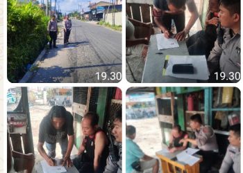 Sat Lantas Polres Pematangsiantar Respon Cepat Cek TKP Laka Lantas di Jalan Melanthon Siregar.