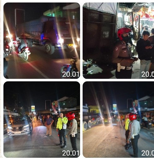 Sat Lantas Polres Pematangsiantar Gerak Cepat Urai Kemacetan di Simpang Sigagak.