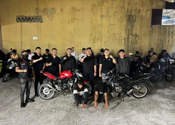 Patroli Hingga Subuh, Timsus Dayok Mirah Polres Pematangsiantar Amankan 19 Sepedamotor Knalpot Brong.