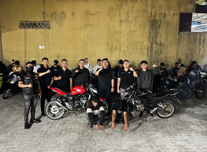 Patroli Hingga Subuh, Timsus Dayok Mirah Polres Pematangsiantar Amankan 19 Sepedamotor Knalpot Brong.