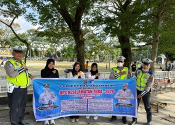 Ops Keselamatan Toba 2026, Sat Lantas Polres Pematangsianțar Berikan Edukasi.