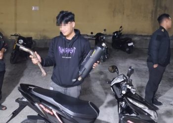 Cegah Balap Liar, Timsus Dayok Mirah Polres Pematangsiantar Amankan Empat Sepedamotor Knalpot Brong.