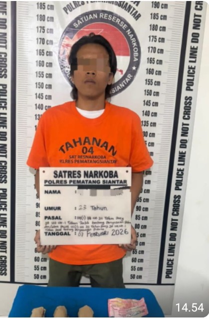Pemilik Ganja 85.20 Gram Berhasil Diamankan Polres Pematangsiantar Saat Mengendarai Sepeda Motor.