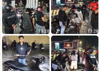 Timsus Dayok Mirah Polres Pematangsiantar Amankan Lima Sepedamotor Knalpot Brong.