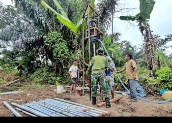 Tembus 62 Meter, Satgas TMMD Ke - 127 Kodim 0207/Simalungun & Warga Berpacu Hadirkan Air Bersih di Dame Raya.