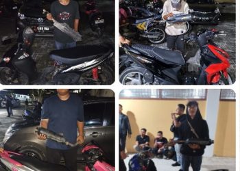 Timsus Dayok Mirah Polres Pematangsiantar Berikan Himbauan Kepada Pengendara Sepedamotor Knalpot Brong.